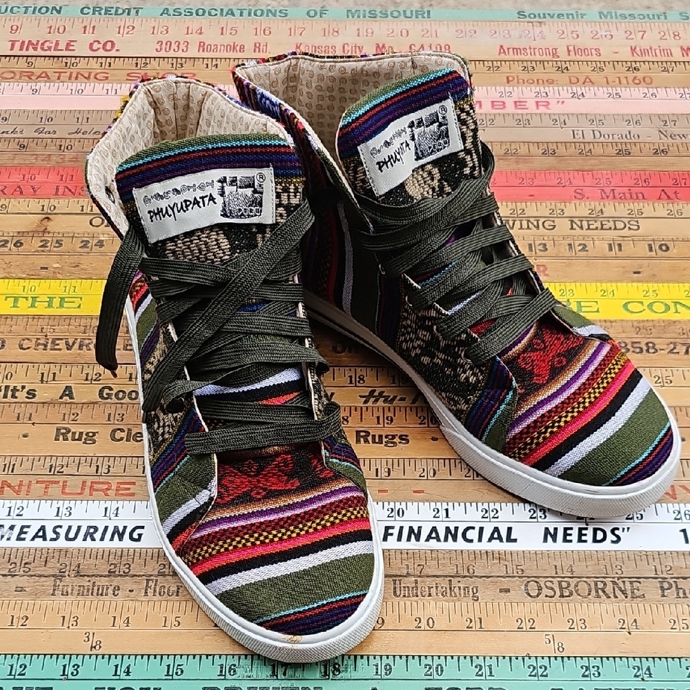 Unisex Multicolor High-Top Sneakers by Inkkas